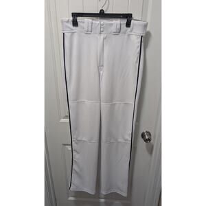 Easton Men's Rival White Baseball Pants Black Piped Size L